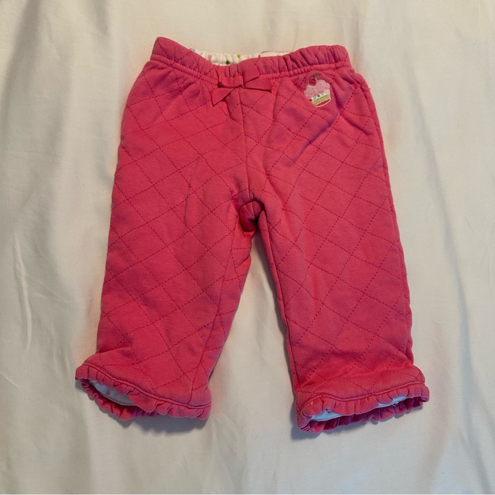 Gymboree Thick Pink Quilted Baby Pants Size 3-6M